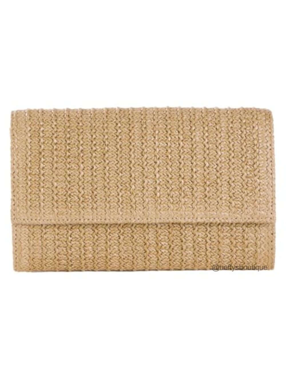 Straw Flat Clutch Woven Envelope Wallet Evening Crossbody